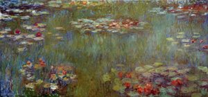 Lo stagno delle ninfee, riflessi verdi